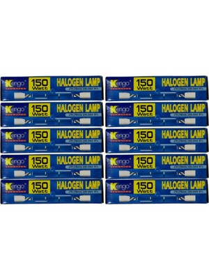 Asitan Kengo 150W Sarı Işık R7S Duylu Dim Edilebilir Çubuk Halojen Ampul, 78MM, 10 Adet