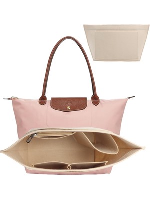 Asitan Longchamp L Için Çanta Düzenleyici, Longchamp Çanta Düzenleyici, Çok Cepli Keçe Çanta Düzen