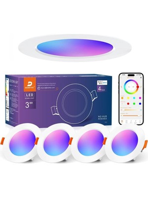 Asitan Smart LED Spot Lamba, 6000K Beyaz, 220V, Telefon Uygulaması ile Kontrol Edilebilir, Rgb Renk Deği�