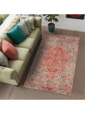 Asitan Kadife Kaymaz Pamuk Tabanlı Yıkanabilir Antibakteriyel Salon Halısı 100X150