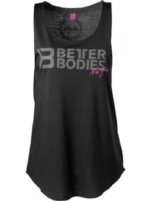 Better Bodies Raw Cut Tank Top, Black