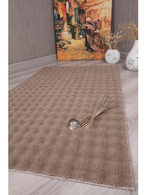 Asitan My Evilla Dekoratif Bubble Uzun Tüylü Yumuşak Puffy Peluş Kaymaz Yıkanabilir Salon Koridor Hal�