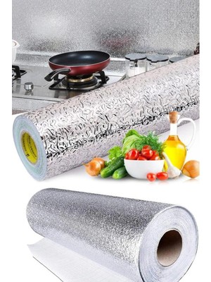 Asitan Mobee 10 Metre Yapışkanlı Kolay Silinebilir Mutfak Tezgah Üstü Folyo Gümüş 1420