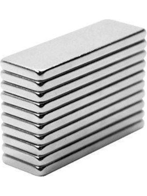 Asitan Dünya Magnet 20 Adet Neodyum Mıknatıs Magnet 30X10X2 mm Dikdörtgen Güçlü Mıknatıs