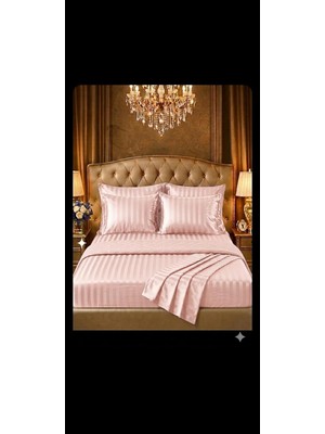 Asitan Deluxe Pamuk Saten Lastikli Çarşaf (Pudra, Tek Kişilik)