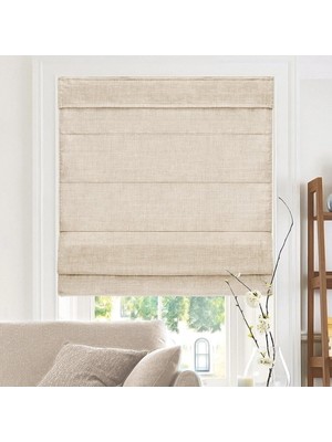 Asitan RMBF3164 Kablosuz Katlamalı Tonlar, Çapraz Modern Kumaş Şelale Pencere Rulosu Işlemi, 78,9 cm G