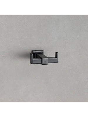Asitan Q-Lıne Ikili Askılık Siyah Renk 42X73X83 mm