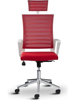 Asitan Ceo Ergonomik Ofis Koltuğu, Başlıklı, Fileli, Metal Ayaklı, Çalışma Sandalyesi