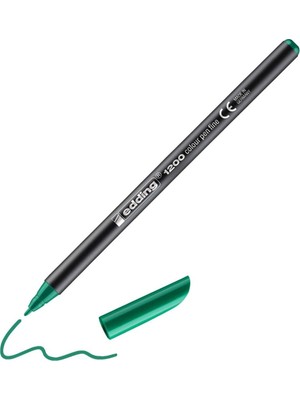 Asitan Edding 1200 Ince Uçlu Keçeli Kalem - Yeşil - 1 Kalem - Yuvarlak Uçlu 1 mm
