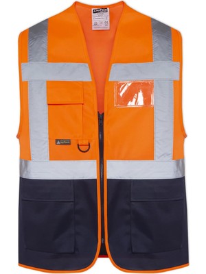 Asitan Olympus Hıgh Vıs Warnıng Vest Sarı - Lacivert 4xl-1