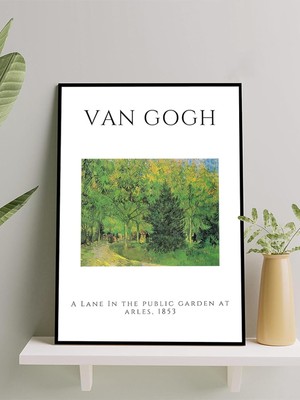Asitan Van Gogh, A Lane Garden Arles, Arles Bahçesinde Bir Yol Sanatsal Çerçeveli Tablo - Çerçeveli Po