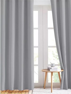 Asitan Cortibo Blackout Karartma Fon Perde Açık Gri, 200 x 250