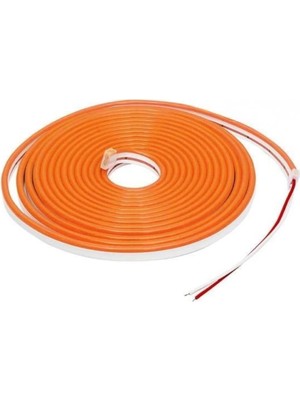 Asitan 5 Metre Esnek Neon LED Şerit 12 Volt Amber | Esnek Plastik