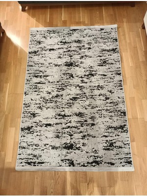 Asitan Lidya/esinti Desenli Yıkanabilir Kaymaz Taban Şönil Makina Halısı (Beyaz, 80 x 300)