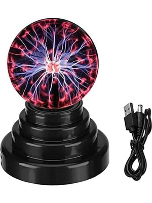 Asitan Senon Mini Plazma Küresi Tesla Plazma Lambası Tesla Bobini Işıklı Büyücü Küresi USB Kablolu