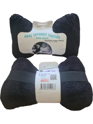 Asitan Kemik Boyun Yastık 2'li Siyah