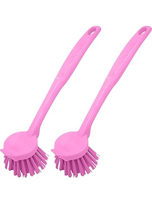 Asitan Promosyonca Lavabo Temizleme Fırçası, 2 Adet (Pembe)