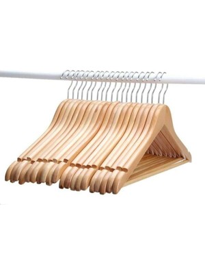 Asitan Askıcı Ahşap Naturel Kıyafet ve Elbise Askısı 20 ADETAA-OLG77712321
