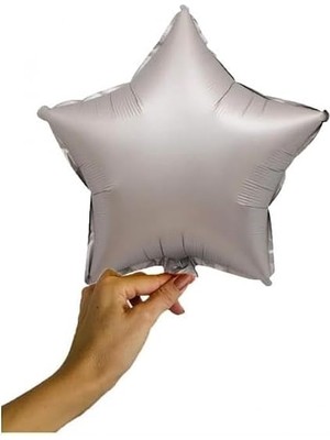 Asitan Yıldız Folyo Balon 45 cm 18 Inç (Mat Gri)