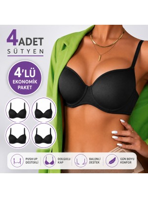 Panivue Kadın Push Up Sütyen Destekli Dolgulu Balenli – Gün Boyu Konfor ve Doğal Dolgunluk