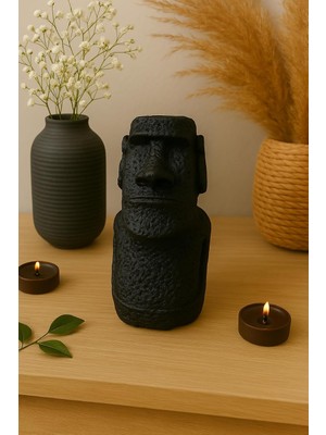 Asitan Zeroxo Moai Biblo - Paskalya Adası Biblo Heykel Siyah 12 x 4