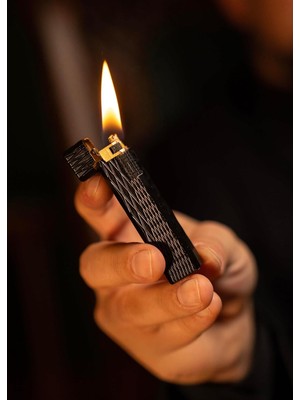 Asitan Caka Petra Serisi Benzinli Pirinç Çakmak - Petra Titan Black Signature