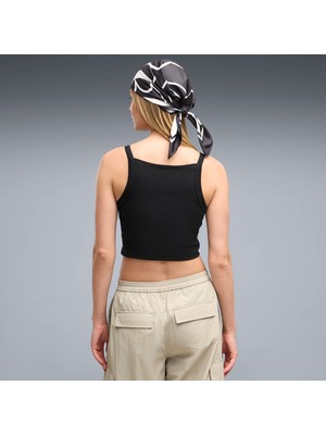 Puma Kadın / Kız Siyah Puma Ess Ribbed Crop Top Siyah Kadın Askılı T-Shirt