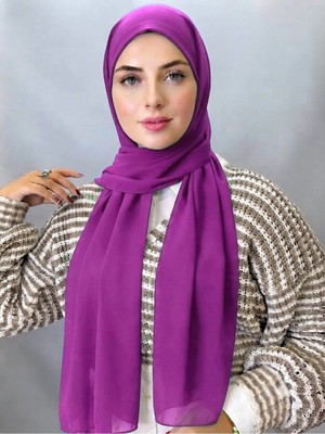 ALDAIYR Hazır Pratik Lüks Boru Boneli Şifon Şal BOA12354
