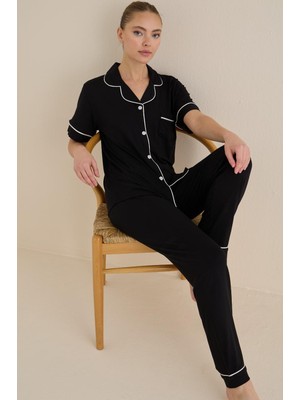 Seamlife Luxury Ceket Yaka Pijama Takım