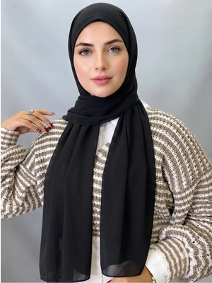 ALDAIYR Hazır Pratik Lüks Boru Boneli Şifon Şal BOA12354