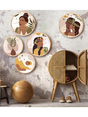 Asitan Notpa Dekorize Mdf 5 Parça Çerçeve Görünümlü Tablo Set 5006, 8692016031622