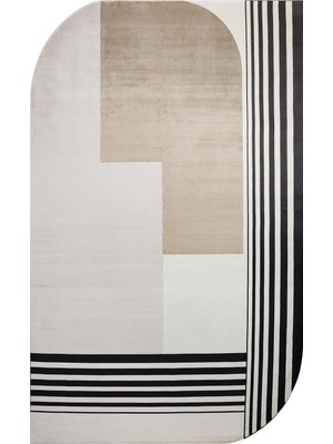 Asitan Dhaalu Atoll Altın Modern Viskon Modern Geometrik Etnik Desenli Boho Yıkanabilir Hav Toz Vermez Le