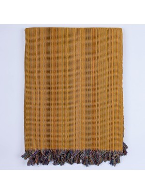 Asitan Püskül Boho Çift Kişilik Yatak Örtüsü ve Pike |%100 Pamuklu Ince Hafif Yazlık Battaniye & D