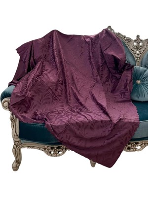 Asitan Kaymaz Tabanlı Tay Tüyü Çekyat, Koltuk, Kanepe Örtüsü(Mor RENK)(175X210CM)