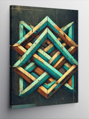 Asitan Kanvas Tablo Soyut Geometrik Sanat, 100 x 140