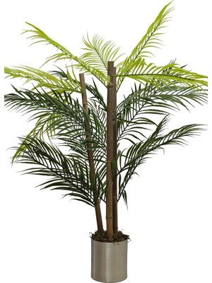 Asitan Bambu Çikas 120 cm Yapay Ağaç 12X12 Metal Saksı
