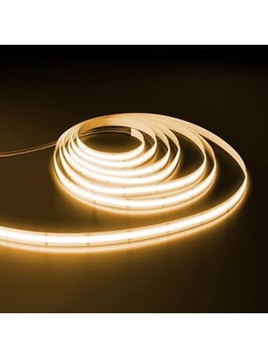 Asitan Cob LED Şerit 10M 24V 3200LED/M 3000K Günışığı 10W 8mm IP20 Aydınlatma Işık Hortum Kendind