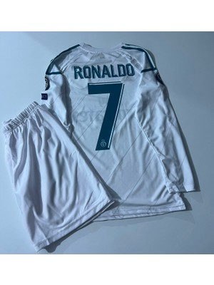 Candy Cup R.madridd Kiev Şampiyonlar Ligi Finali Cristiano Ronaldo Uzun Kol Çocuk Forması 42LI Set H