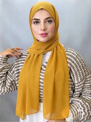 ALDAIYR Hazır Pratik Lüks Boru Boneli Şifon Şal BOA12354