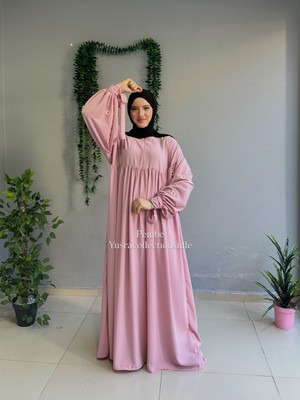 Yüsra Collection Papatya Nakışlı Liza Elbise