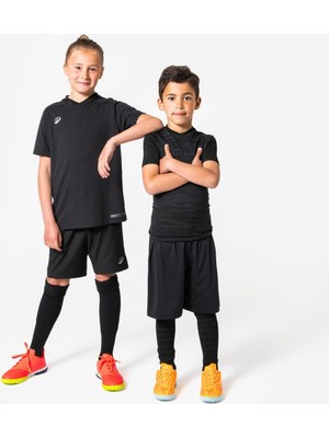 Asitan Kipsta Çocuk Futbol Kısa Kollu Termal Içlik, Siyah, Keepdry 500, 10-11 Yaş