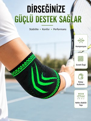 Teknodayım Kompresyonlu Dirseklik Spor Dirsek Destekliği Fitness Tenis Basketbol Voleybol Için