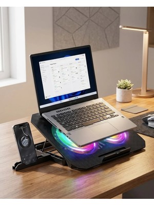 Teknodayım Rgb Fanlı Soğutma Standı USB Girişli Yükseltici