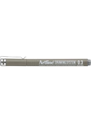 Asitan Artline Drawing System 0.3 Çizim Kalemi, 0.3 Mm, Gri