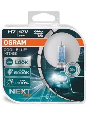 Asitan Osram H7 Cool Blue Intense Next Gen 5000K Beyaz Işık 2'li 64210CBN-HCB