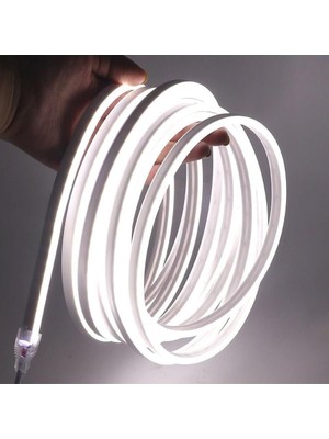 Asitan 220V Neon LED Hortum 20 Metre 6400K Beyaz Işık 120 Led/m Tak Çalıştır IP65 Su Geçirmez Şerit