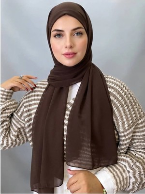 ALDAIYR Hazır Pratik Lüks Boru Boneli Şifon Şal BOA12354