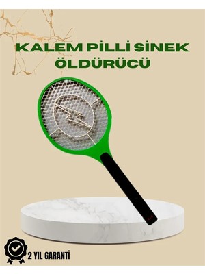 Teknodayım Yüksek Gerilimli Elektronik Sinek Öldürücü – Pil ile Çalışan, Güvenlik Izgaralı