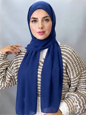 ALDAIYR Hazır Pratik Lüks Boru Boneli Şifon Şal BOA12354