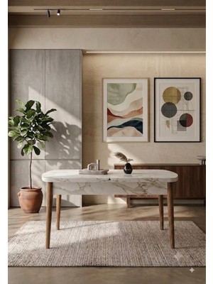 Avenza Living Açılır Kapanır Kelebek Masa - [suntalam] Mutfak ve Salon Masası (Kapalı Hali 80*130-AÇIK Hali 80*170 )